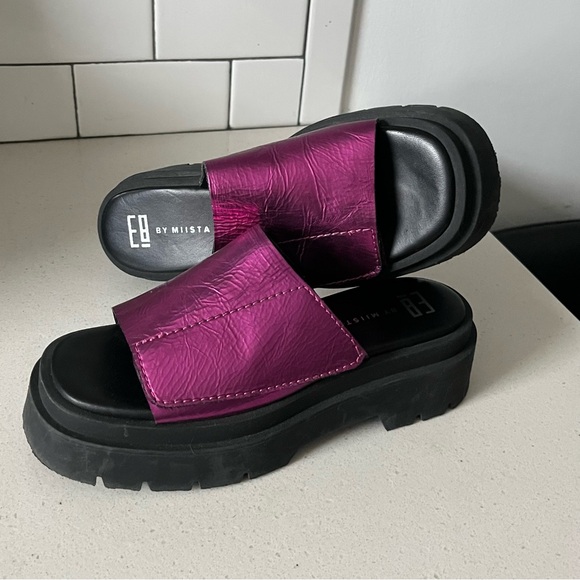 E8 By Miista Liese Metallic Platform Sandal - Picture 4 of 7